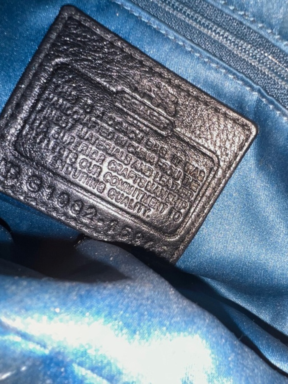 Coach Sequin Signature Satchel - Black and Gray - Picture 5 of 5
